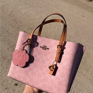Coach Mollie Tote Bag 25 powder pink
